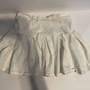 White tennis skirt